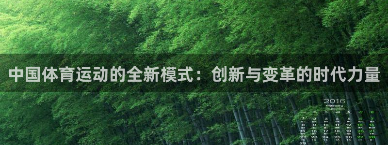 球速体育：中国体育运动的全新模式：创新与变革的时代力量